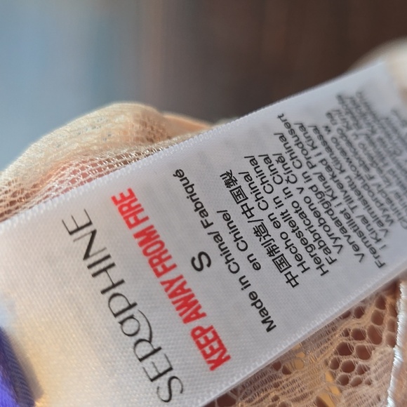 Seraphine Lace Longline Bralette Wireless Soft Pink Cream Size S - Picture 5 of 5